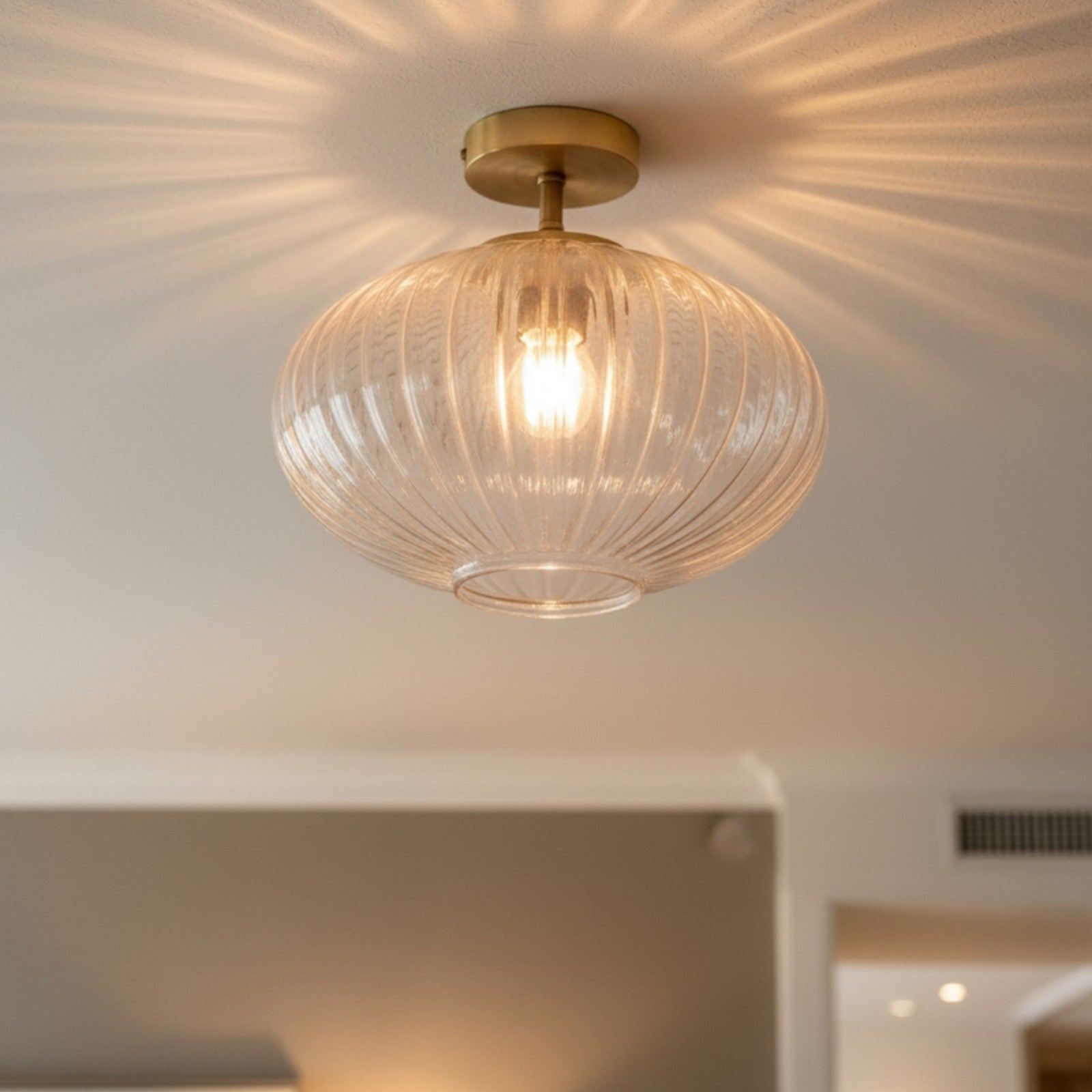 Deckenleuchte Elegant Glas Retro Deckenleuchte